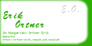 erik ortner business card